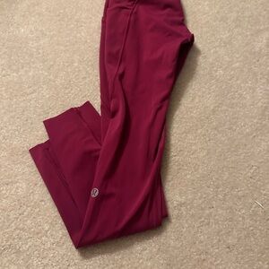Lululemon Deep Red Leggings